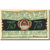 Banknote, Germany, Zeulenroda 75 Pfennig, personnage 2, 1921 UNC(63) Mehl 1470.2
