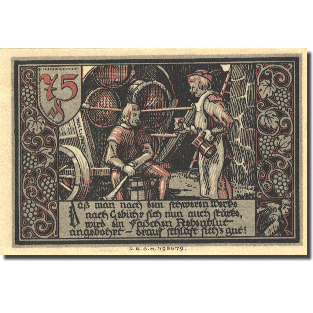 Banknote, Germany, Gransee, 75 Pfennig, personnage 2, 1920, UNC(63), Mehl:465.1a