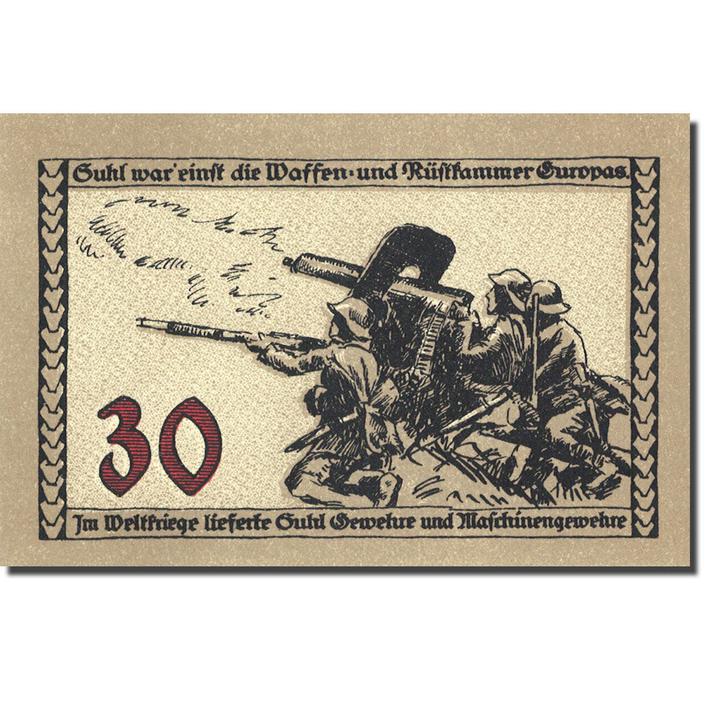 Banknote, Germany, Suhl, 30 Pfennig, soldat 2, 1922, UNC(63), Mehl:1303.2