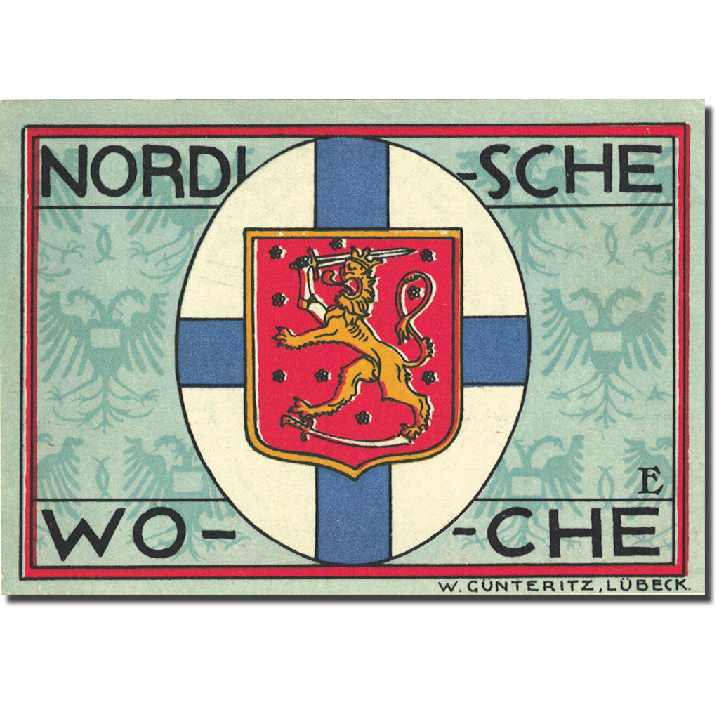 Banconote, Germania, Lübeck, 50 Pfennig, Blason 1921, 1921-09-11, SPL Mehl 827.1