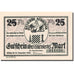 Banknote, Germany, Stroebeck, 25 Pfennig, chevalier, 1921 UNC(63) Mehl 1285.1a