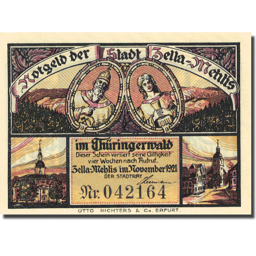 Banknote, Germany, Zella-Mehlis, 25 Pfennig, village, 1921, UNC(63), Mehl:1468.1