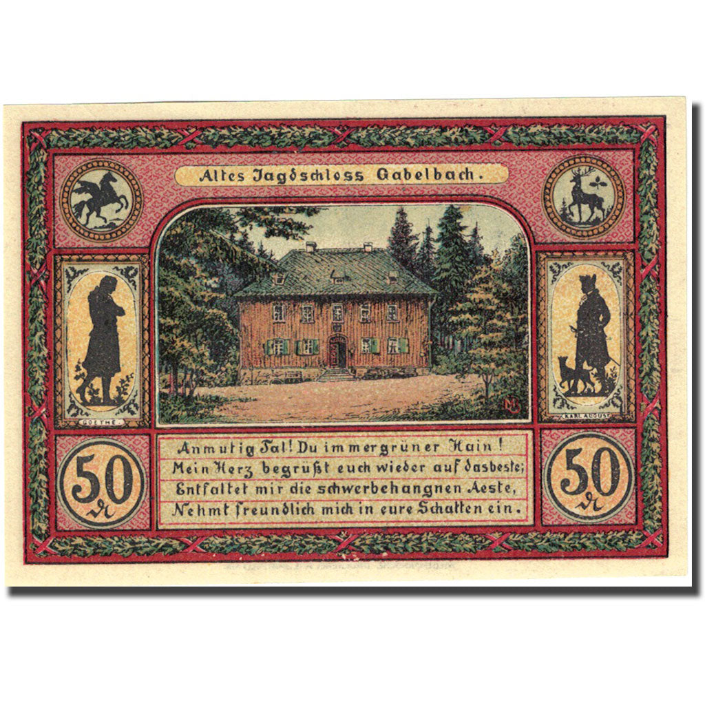 Banknote, Germany, ilmenau, 50 Pfennig, école, 1921, UNC(63), Mehl:643.4