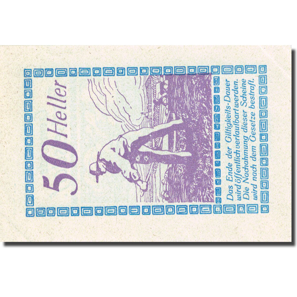 Banknote, Austria, Pischelsdorf, 50 Heller, personnage 1920-07-19 blue UNC(63)