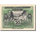Banknote, Austria, Saalfelden, 20 Heller, personnage 1, 1920 green UNC(63)