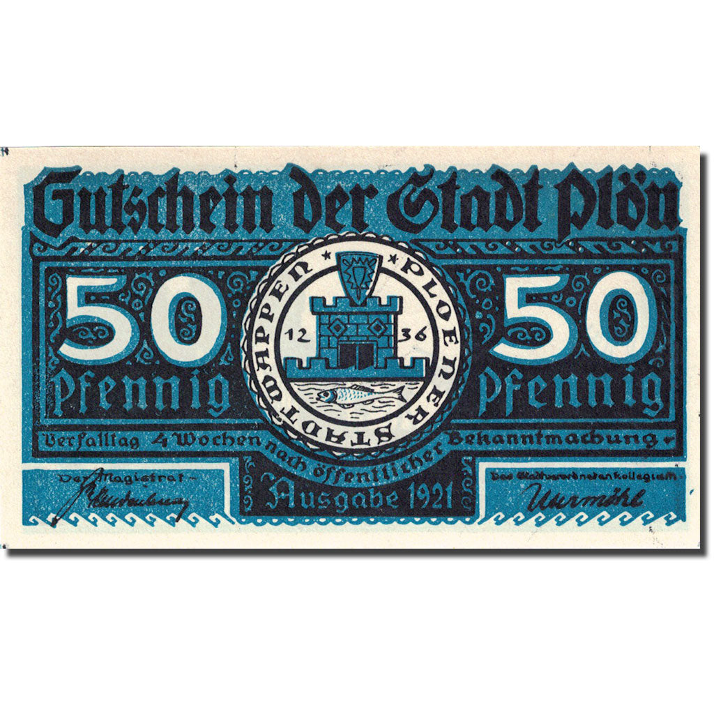 Banknote, Germany, Plön, 50 Pfennig, personnage, 1921, UNC(63), Mehl:1064.3a
