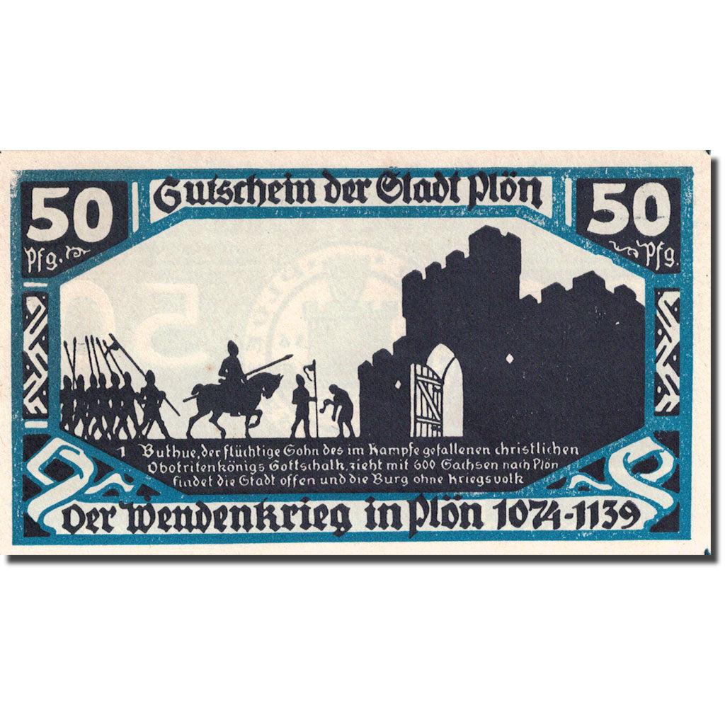 Banknote, Germany, Plön, 50 Pfennig, personnage, 1921, UNC(63), Mehl:1064.3a