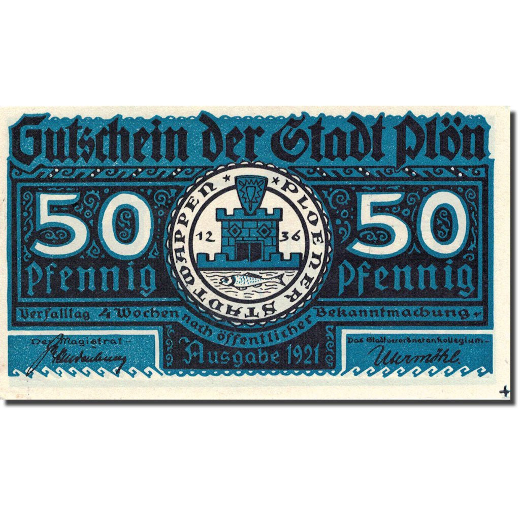 Banknote, Germany, Plön, 50 Pfennig, personnage 1, 1921, UNC(63), Mehl:1064.3a