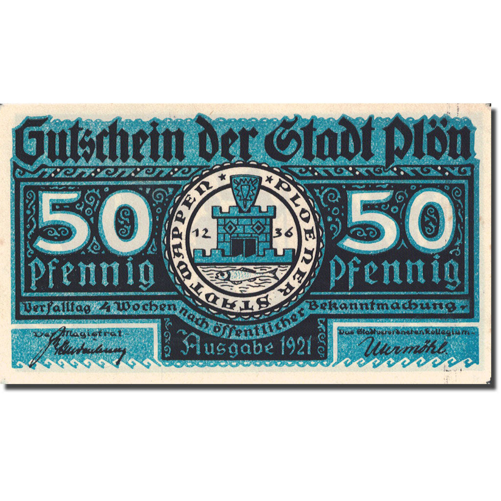 Banknote, Germany, Plön, 50 Pfennig, personnage 2, 1921, UNC(63), Mehl:1064.3a