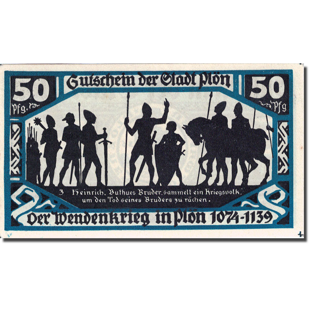 Banknote, Germany, Plön, 50 Pfennig, personnage 2, 1921, UNC(63), Mehl:1064.3a