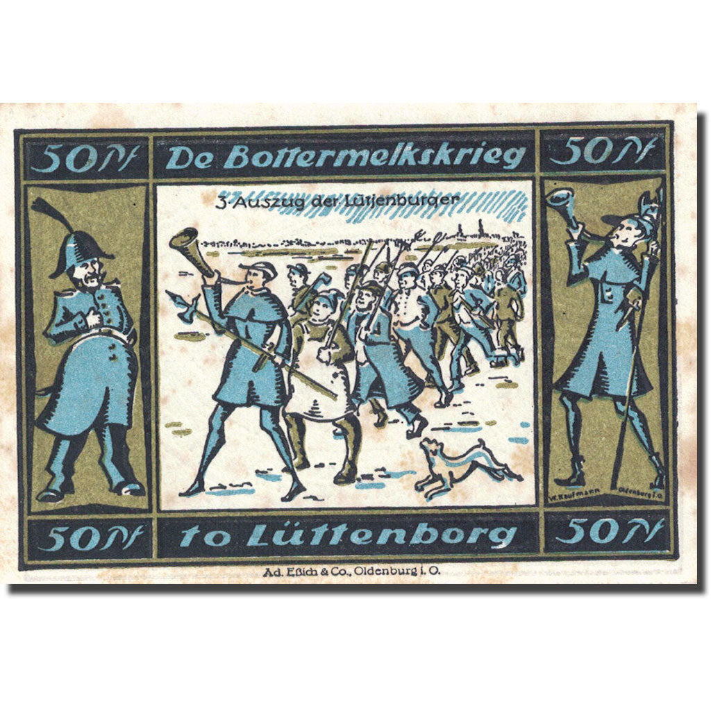 Geldschein, Deutschland Lütjenburg, 50 Pfennig personnage 2, 1921 SUP Mehl 842.1