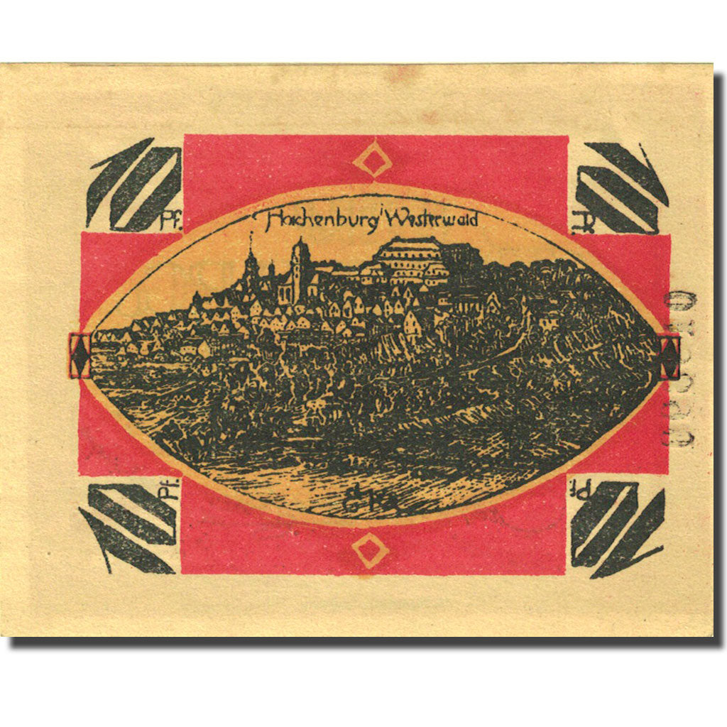 Banconote, Germania, Hachenburg, 10 Pfennig, village, 1921 SPL- Mehl 498.1a