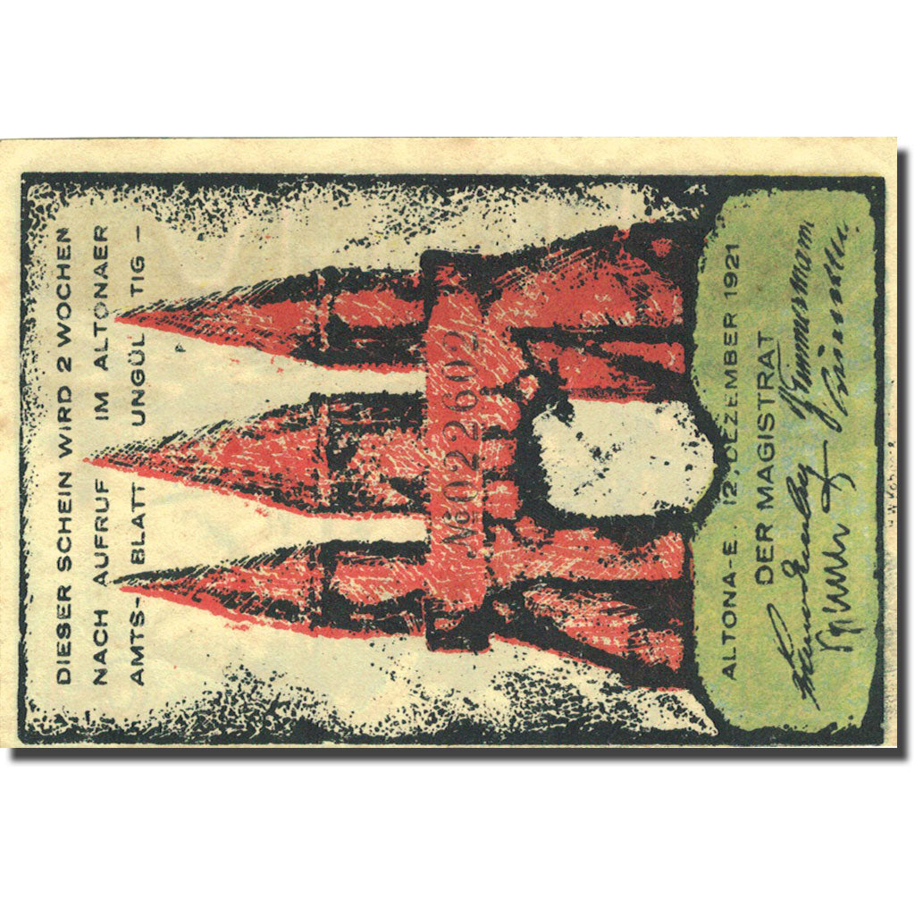 Geldschein, Deutschland, Altona, 60 Pfennig, chateau 2, 1921, UNZ- Mehl 30.3a