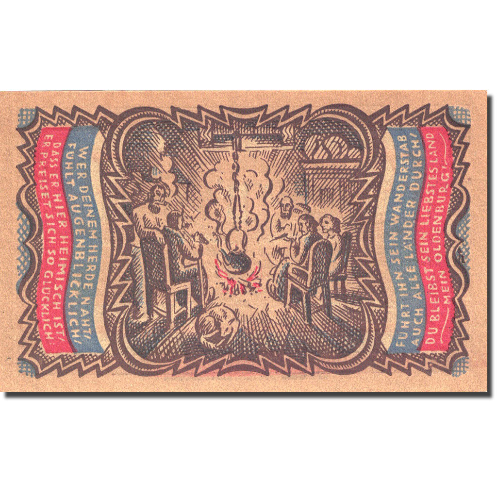 Banknote, Germany, Oldenburg, 50 Pfennig, personnage, 1921, UNC(63) Mehl 1017.1b