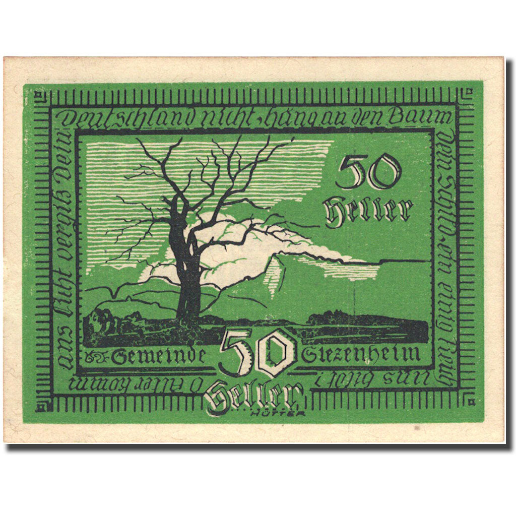 Banknote, Austria, Salzburg, 50 Heller, arbre, 1920, 1920-06-15 green UNC(63)