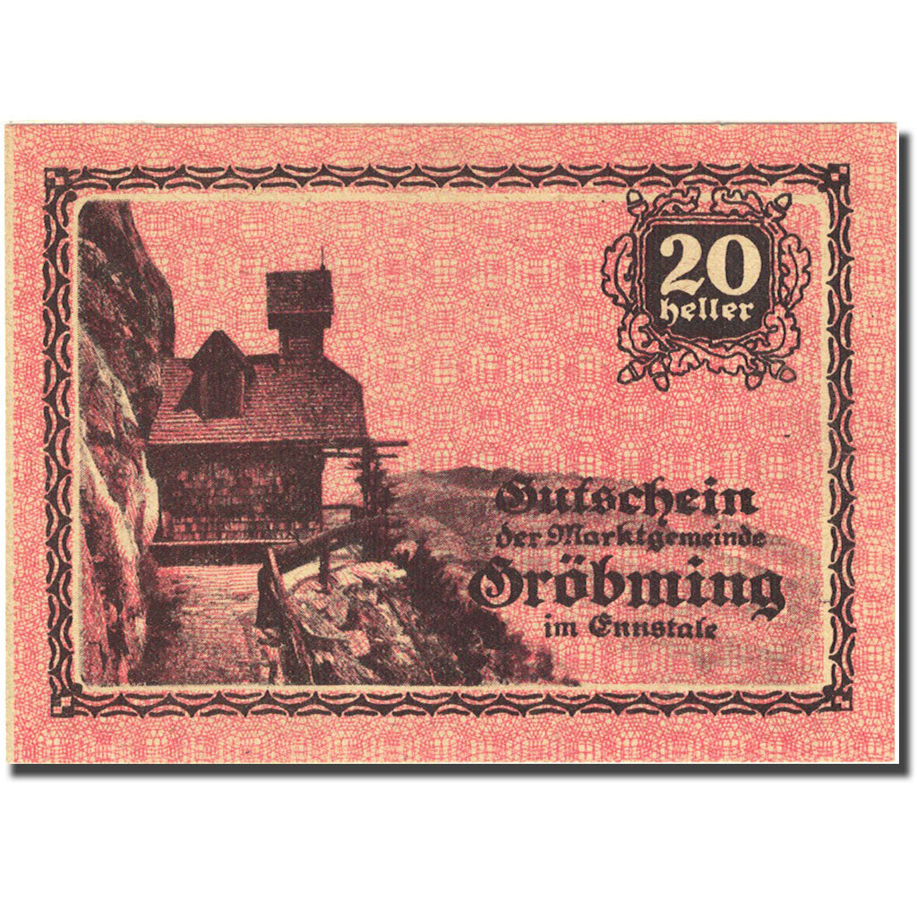 Geldschein, Österreich, Gröbming, 20 Heller, chalet, 1920, 1920-12-30, UNZ-