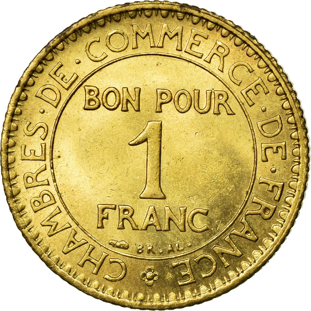 Coin, France, Chambre de commerce, Franc, 1922, MS(60-62), Aluminum-Bronze