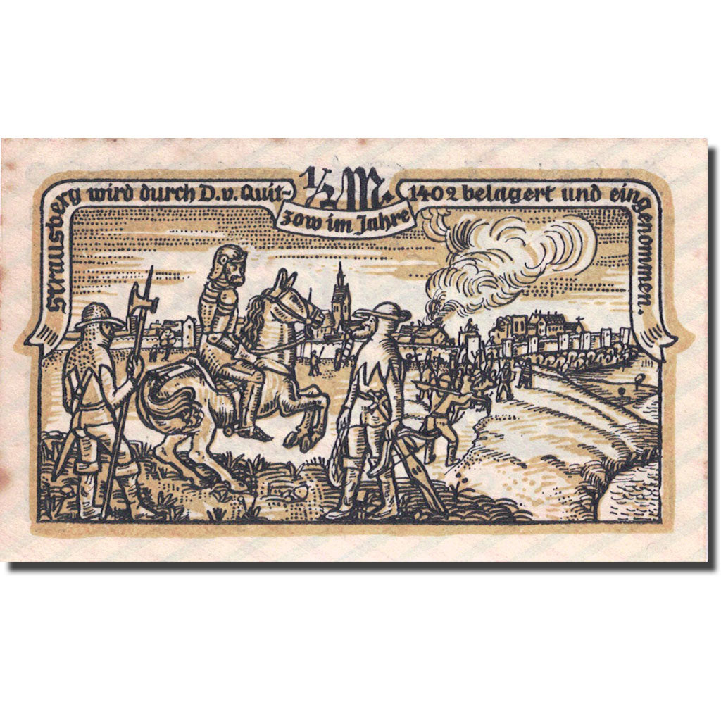Banknote, Germany Strausberg 1/2 Mark, personnage 1921-09-01 UNC(63) Mehl 1281.1