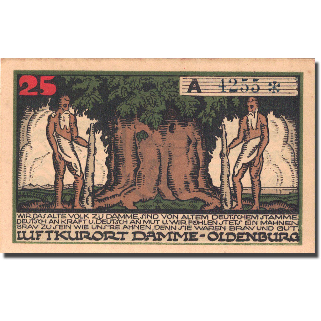 Banconote, Germania, Damme, 25 Pfennig, arbre, 1922, SPL, Mehl:255.1a
