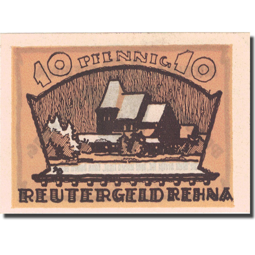 Banknote, Germany, Rehna, 10 Pfennig Maison 1922-05-31 UNC(63) Mehl 1109.2