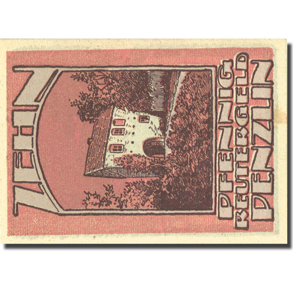 Banknote, Germany, Penzlin, 10 Pfennig Maison 1922-05-31 UNC(63) Mehl 1055.1