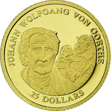 Moneda, Liberia, 25 Dollars, 2001, FDC, Oro