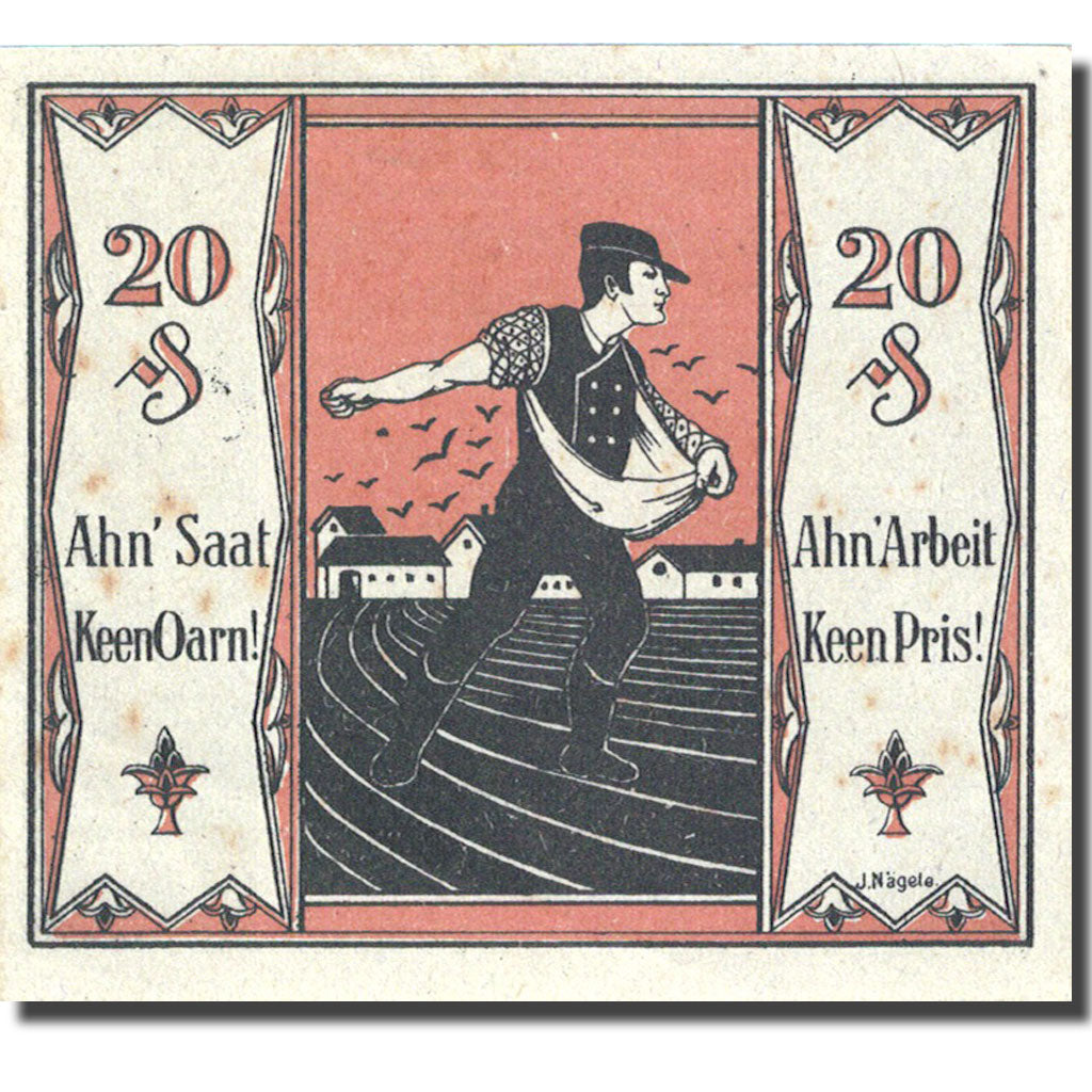 Banknote, Germany, Tonndorf 20 Pfennig, agriculteur, 1921 UNC(63) Mehl 1330.1a