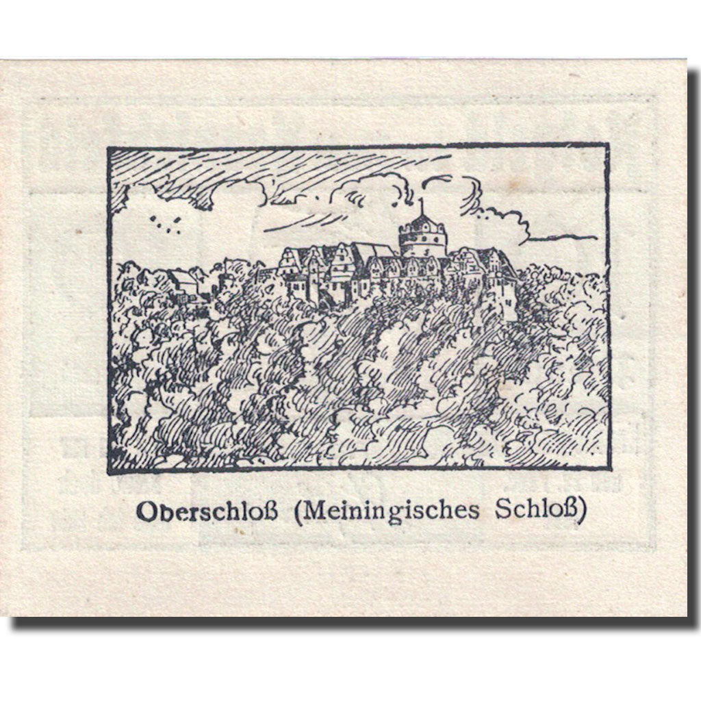 Banknote, Germany, Kranichfeld, 10 Pfennig, château, 1921 UNC(63) Mehl 741.1d