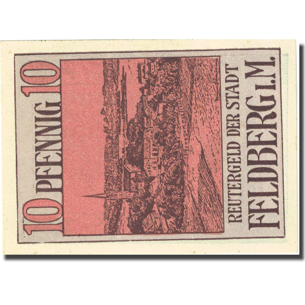 Banknote, Germany, Feldberg, 10 Pfennig, paysage 1922-05-31 UNC(63) Mehl 361.1