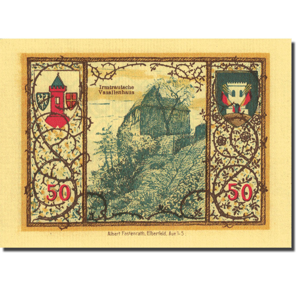 Geldschein, Deutschland, Westerburg, 50 Pfennig, château, 1920 UNZ- Mehl 1412.2