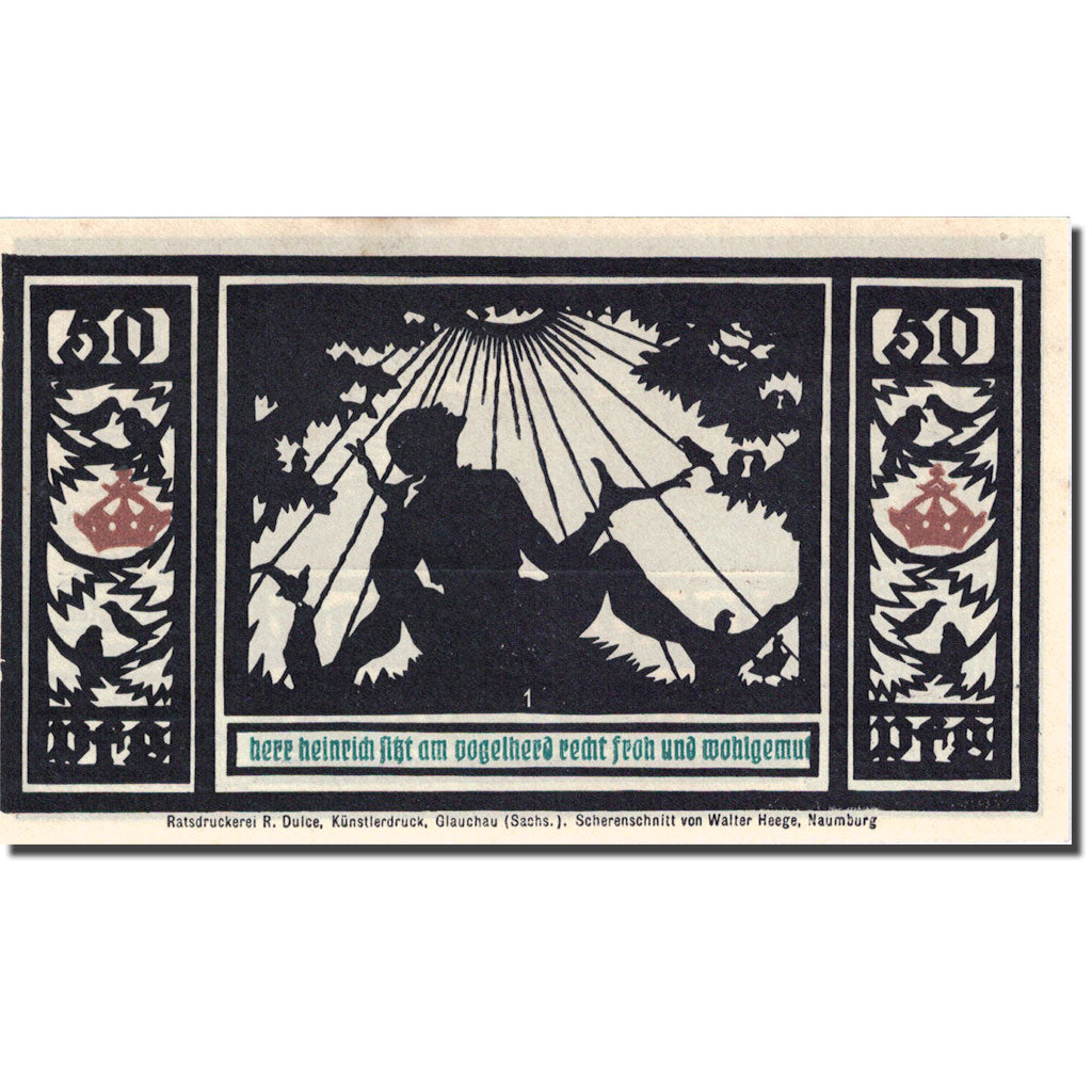 Banconote, Germania, Quedlinburg, 50 Pfennig, personnage, 1921, SPL Mehl 1087.3a