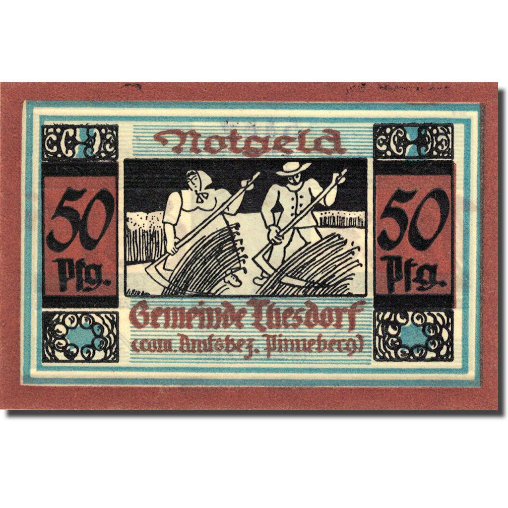 Banknote, Germany, Thesdorf, 50 Pfennig, fermier 1, 1921, UNC(63), Mehl:1321.1a