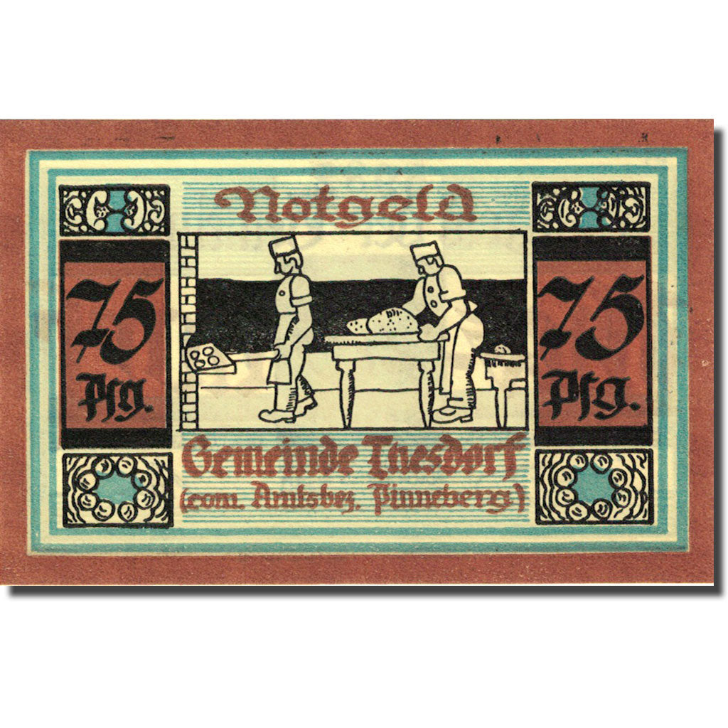 Banknote, Germany, Thesdorf, 75 Pfennig, boulanger, 1921, UNC(63), Mehl:1321.1a
