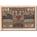 Banknote, Germany, Strasburg, 25 Pfennig, mairie, 1921, UNC(63), Mehl:1280.1b