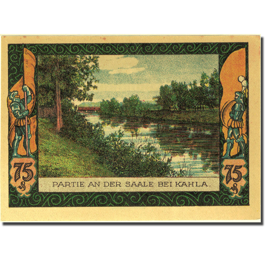 Banknote, Germany, Kahla, 75 Pfennig, fleuve, 1921-11-01, UNC(63) Mehl 668.8a
