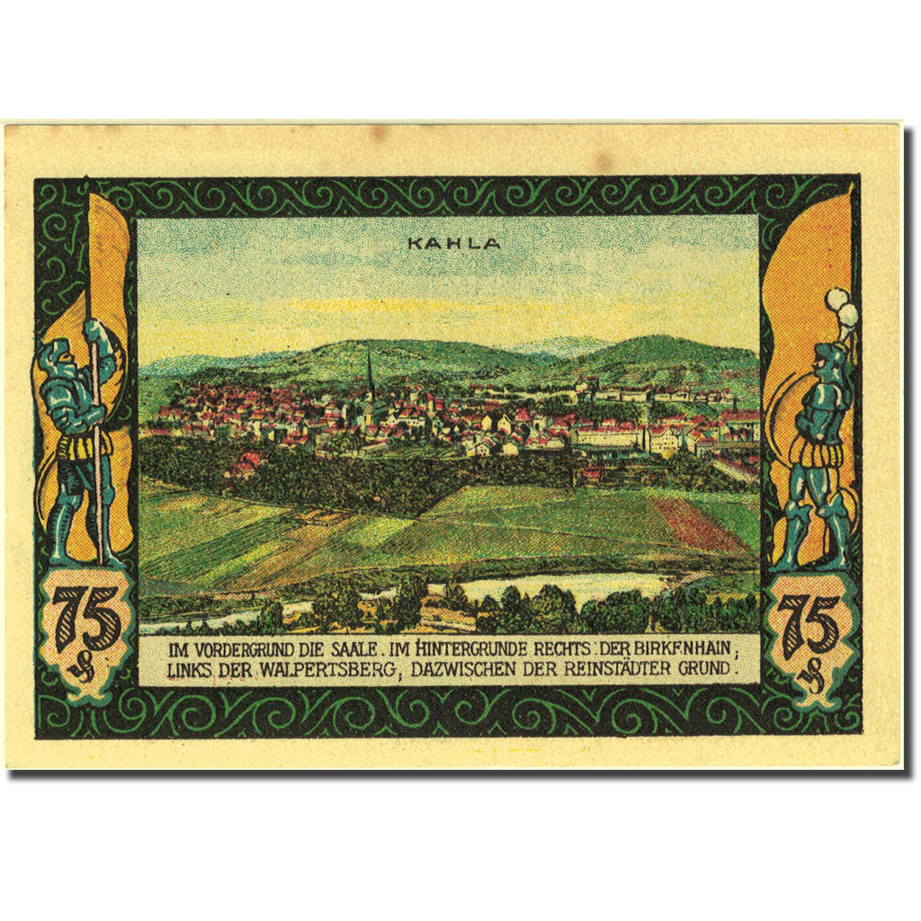 Banknote, Germany, Kahla, 75 Pfennig, paysage 1921-11-01 UNC(63) Mehl 668.8a