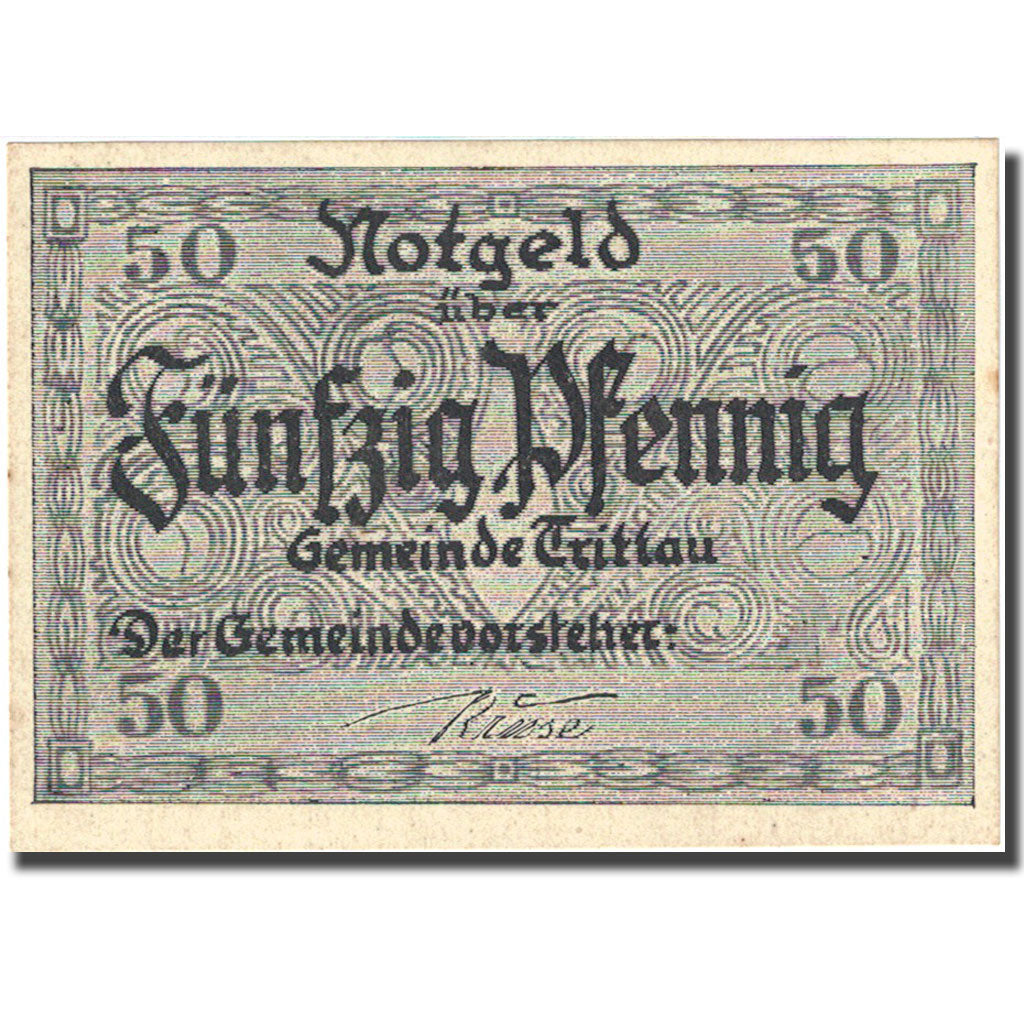 Billet, Allemagne, Trittau, 50 Pfennig, Blason, 1922, SPL noir Mehl:1347.1