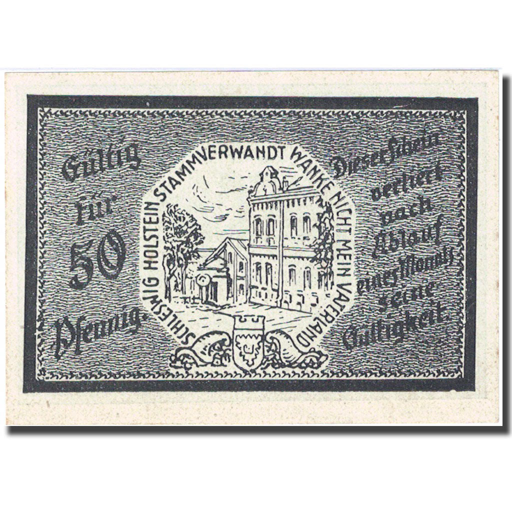 Billet, Allemagne, Trittau, 50 Pfennig, Blason, 1922, SPL noir Mehl:1347.1