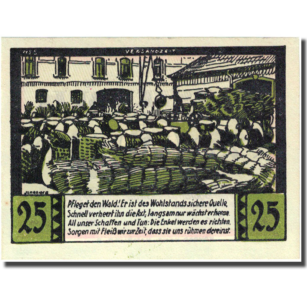 Banknote, Germany, Halstenbek, 25 Pfennig, bottes de fouin UNC(63) Mehl 513.1a