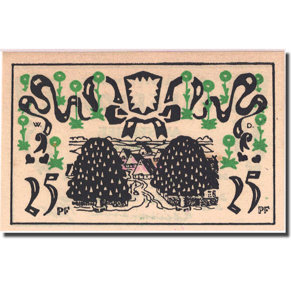 Banknote, Germany, Ellerhoop, 25 Pfennig, arbre, 1921 UNC(63) Mehl 330.1a