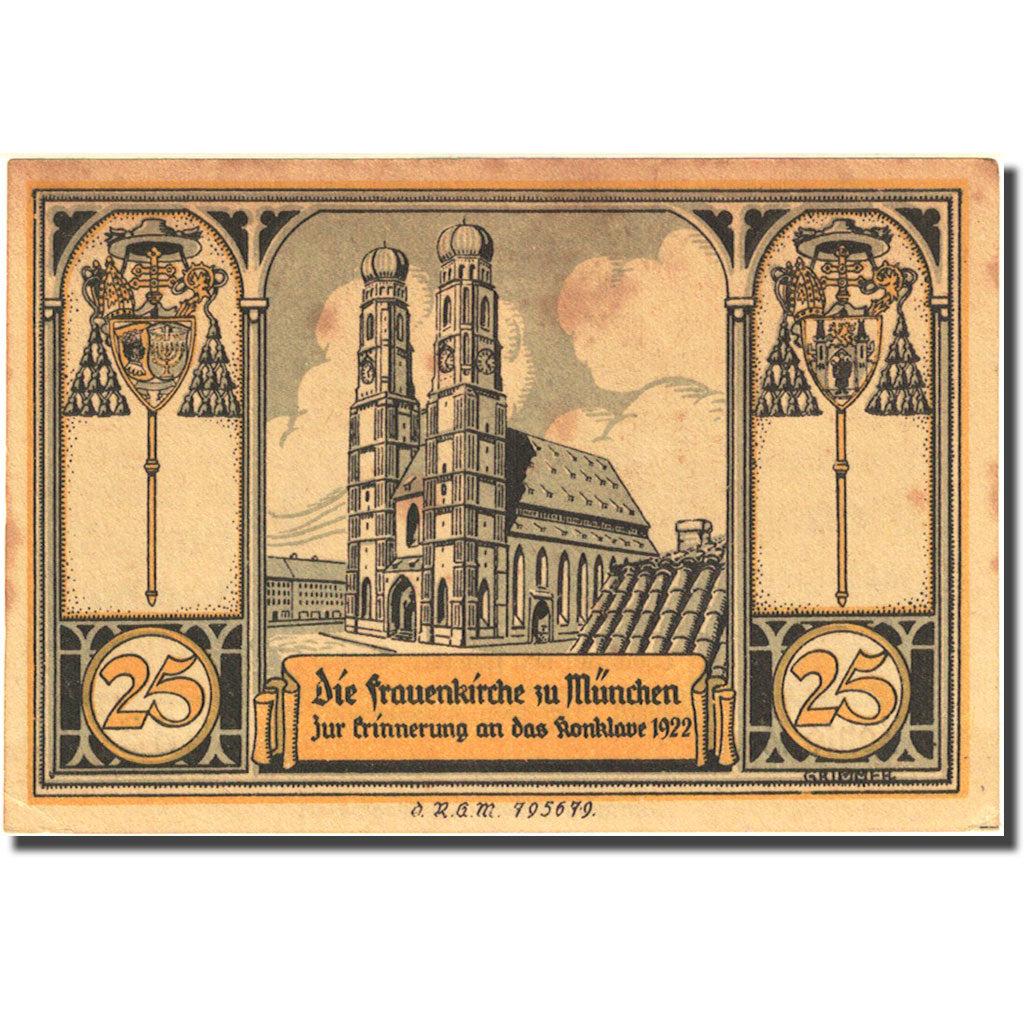 Banconote, Germania, Glogau, 25 Pfennig, Eglise, 1922, SPL-, Mehl:438.1a