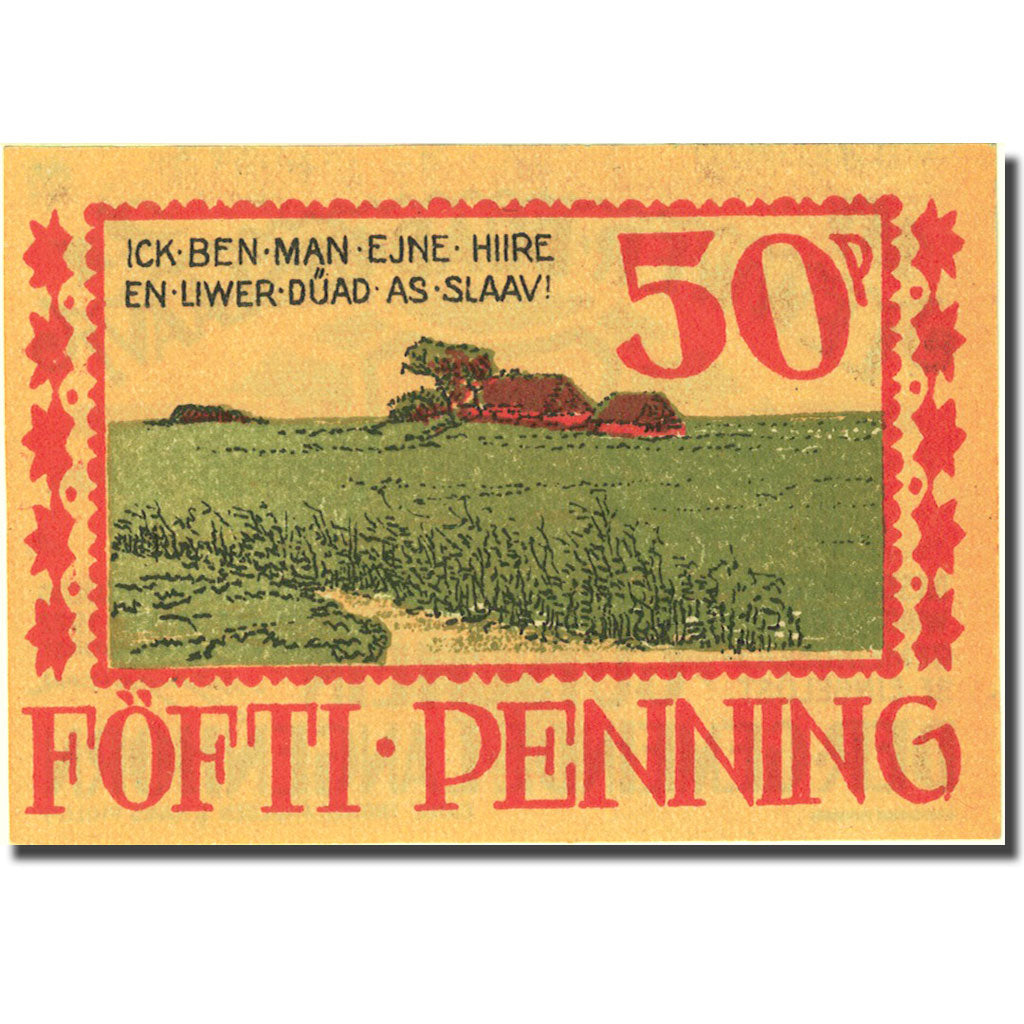 Banknote, Germany, Langenhorn, 50 Pfennig, ferme, 1922, UNC(63) Mehl 768.1