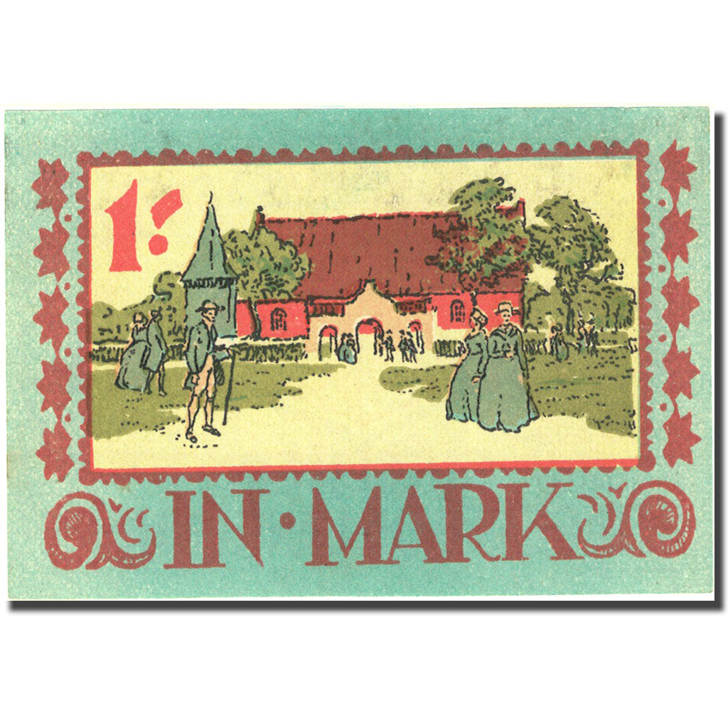 Banknote, Germany, Langenhorn, 1 Mark, Eglise, 1922 UNC(63) Mehl 768.1