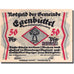 Banknote, Germany, Egenbüttel, 50 Pfennig, Monument, 1921, UNC(63), Mehl:308.1