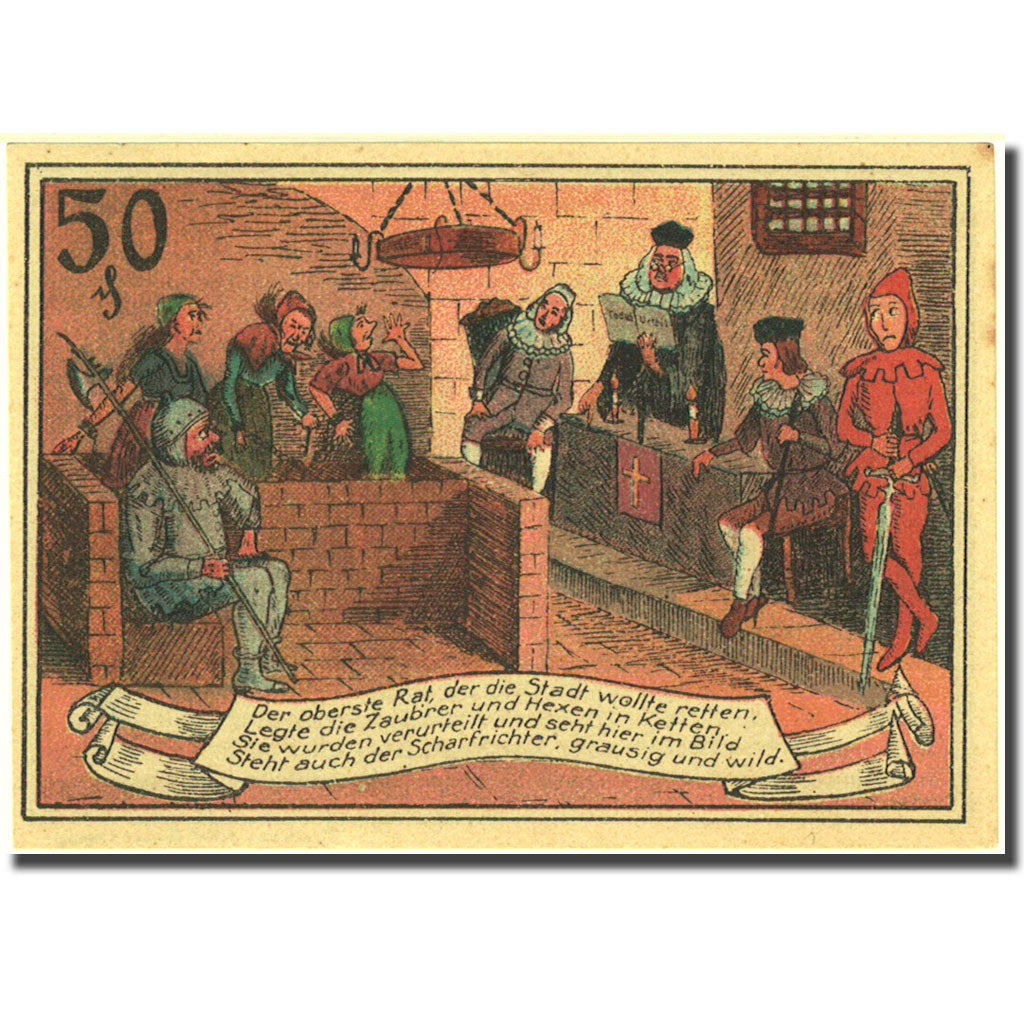 Banknote, Germany, Neusttetin, 50 Pfennig, personnage, 1921 UNC(63) Mehl 968.1