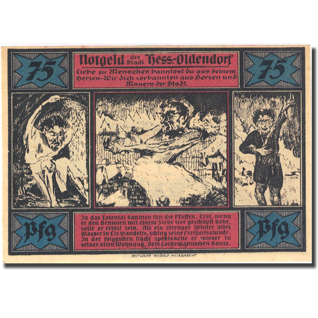 Banknote, Germany, Hessisch Oldendorf, 75 Pfennig 1921 UNC(63) Mehl 606.1