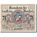 Banconote, Germania, Diepholz, 75 Pfennig, Eglise 1921-08-15, SPL- Mehl 273.3a