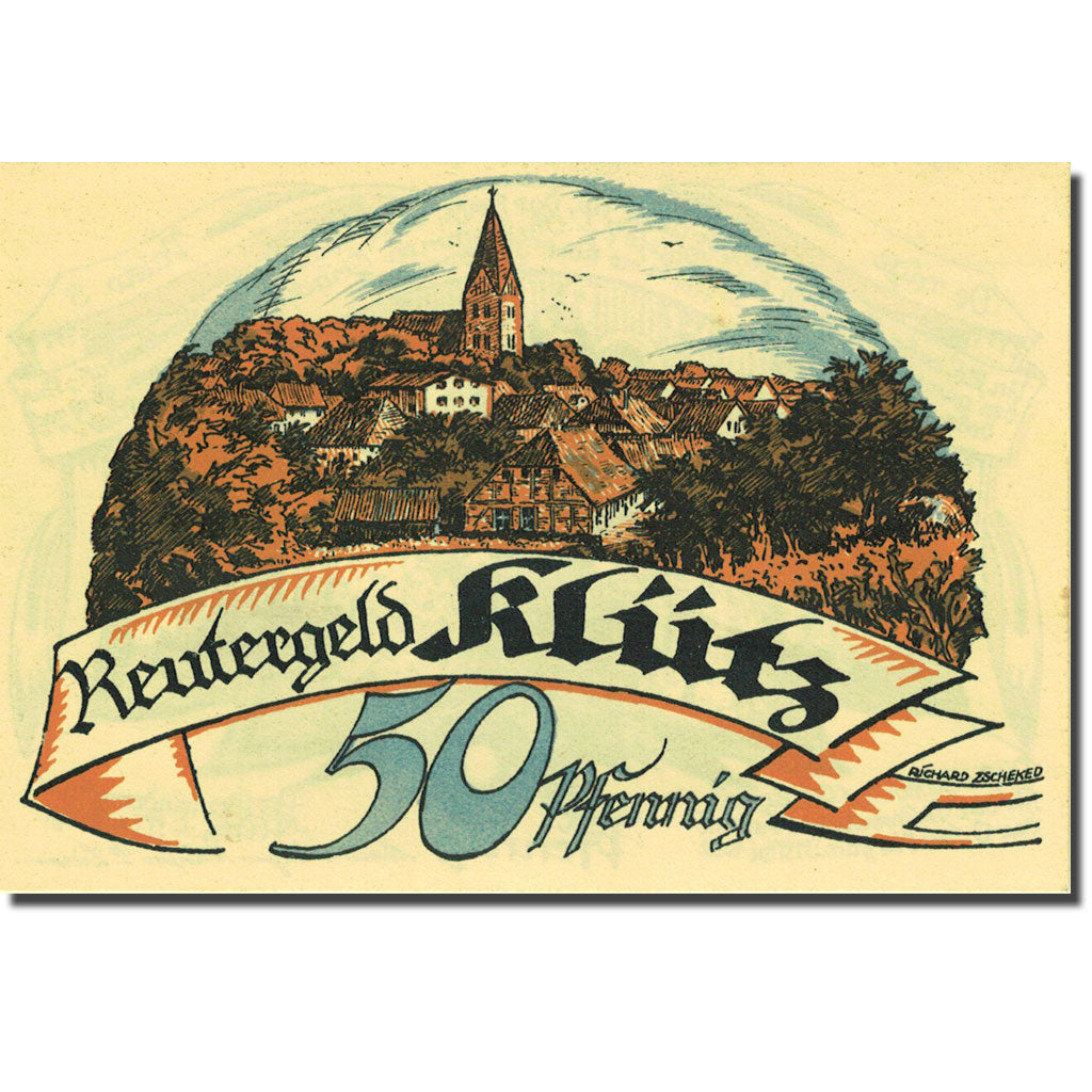 Geldschein, Deutschland, Klütz, 50 Pfennig, village 1922-05-31 UNZ- Mehl 709.1
