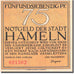 Banconote Germania Hameln 75 Pfennig, personnage 1, 1921 yellow SPL Mehl 566.1a