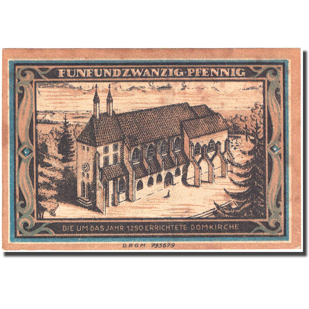 Banknote, Germany, Glogau, 25 Pfennig, Abbaye, 1922, UNC(63), Mehl:440.1a